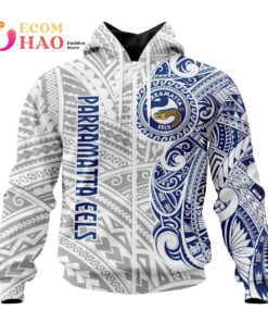 Parramatta Eels Custom Name Indigenous Zip Hoodie Gifts For Lovers