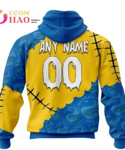 Parramatta Eels Custom Name Number Halloween Zip Hoodie Funny Gift For Fans