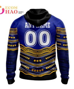 Parramatta Eels Custom Name Number Indigenous Mascot Zip Hoodie Gift For Fans