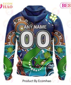 Parramatta Eels Custom Name Number Special Design Naidoc Zip Hoodie