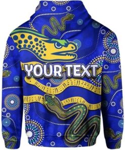 Parramatta Eels Custom Text Aboriginal Tribal Style Zip Up Hoodie For Fans 3