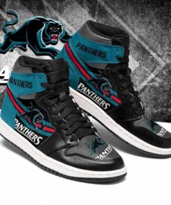 Penrith Panthers Black Air Jordan 1 High Sneakers Best Gift For Fans