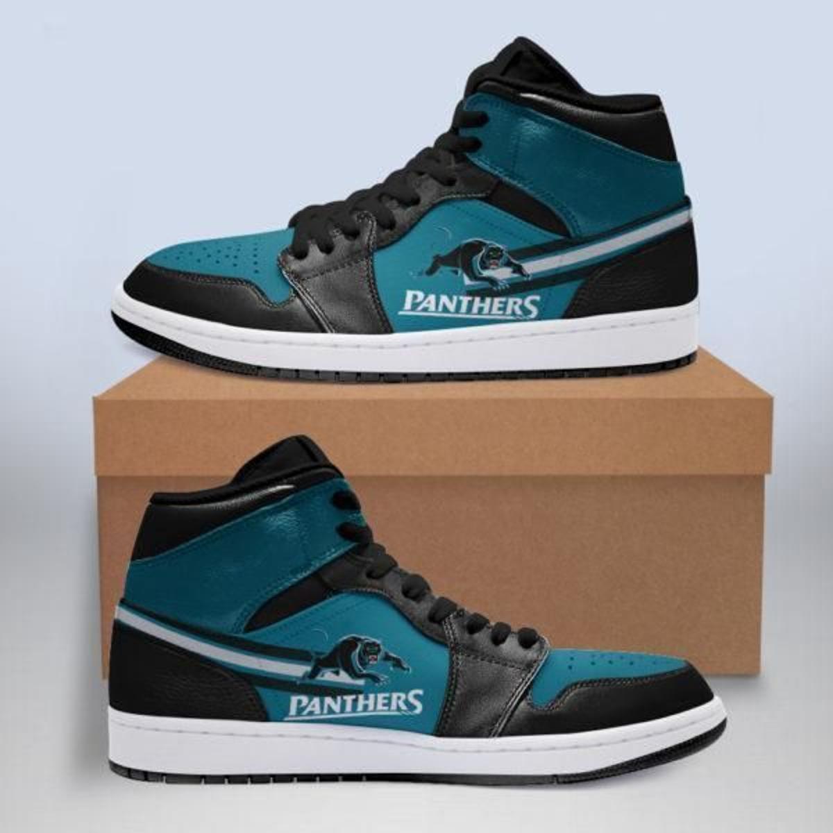 Penrith Panthers Black Blue Air Jordan 1 High Sneakers Gift