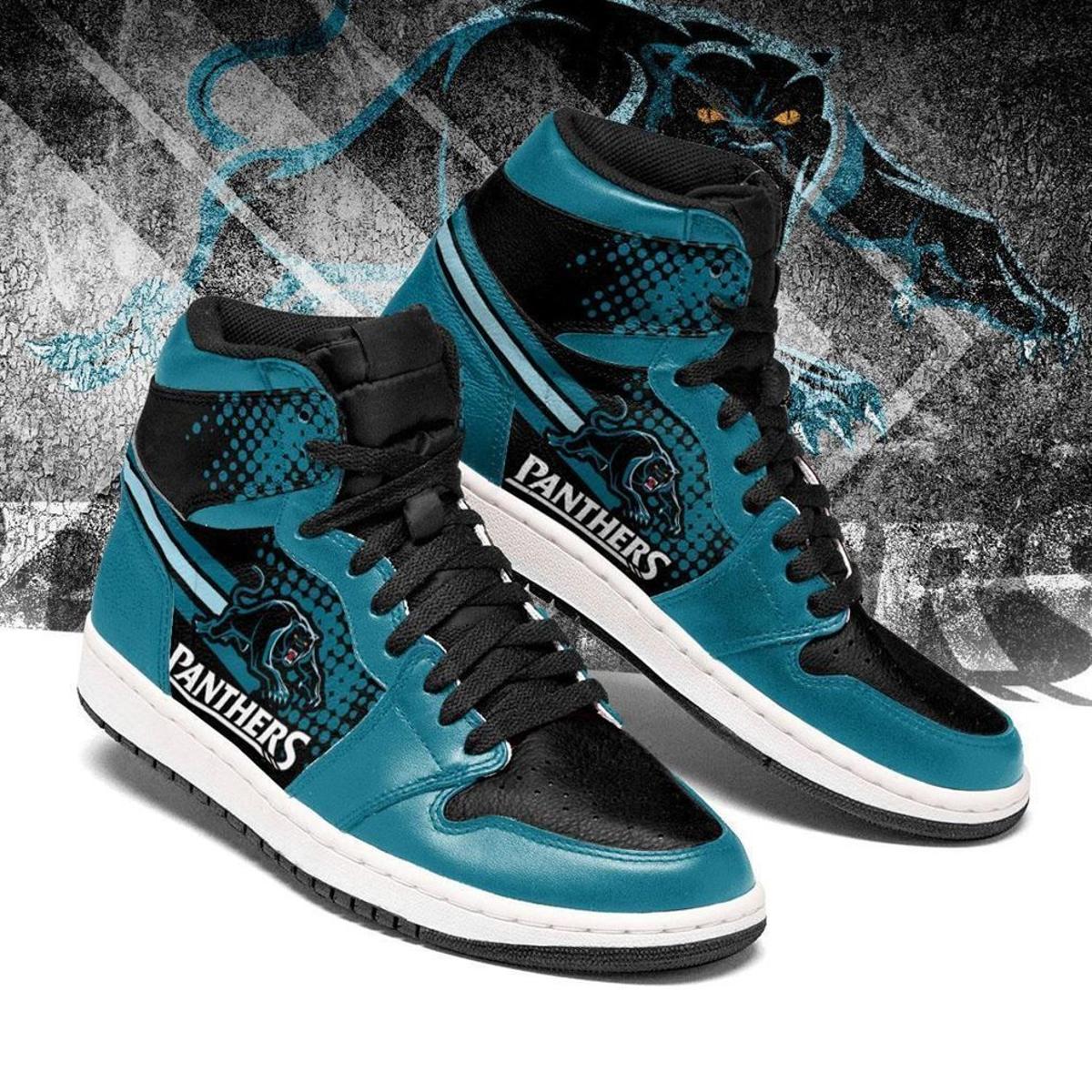 Penrith Panthers Black Blue Air Jordan 1 High Sneakers Best Gift For Fans