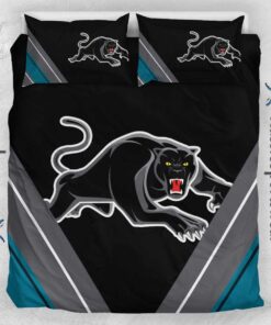 Penrith Panthers Black Gray Edition Bedding Set Gift For Fans