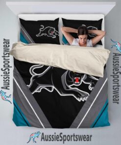 Penrith Panthers Black Gray Edition Bedding Set Gift For Fans