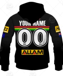 Penrith Panthers Custom Name Number Anzac Zip Hoodie Gift For Fans