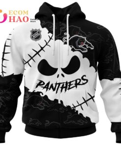 Penrith Panthers Custom Name Number Halloween Zip Hoodie Funny Gift For Fans