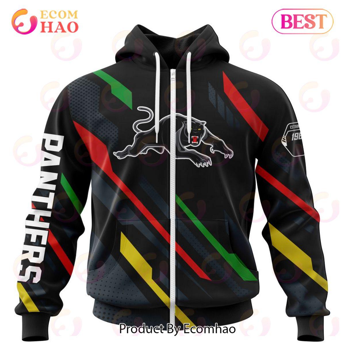 Penrith Panthers Custom Name Number Motocross Zip Hoodie Gift For Fans