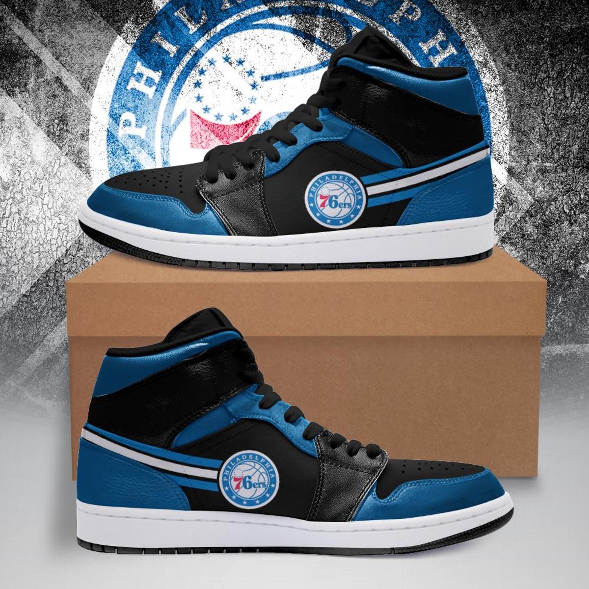 Memphis Grizzlies Navy Blue Black Air Jordan 1 High Sneakers For Fans