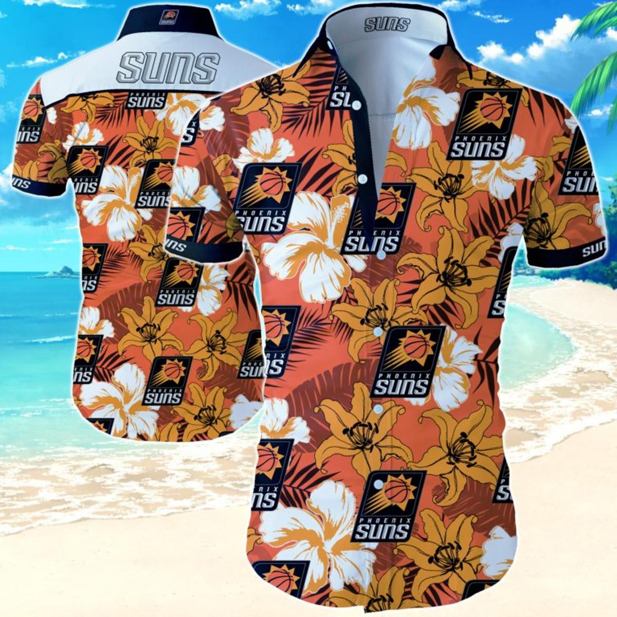 Nba Phoenix Suns Tropical Pineapple Patterns Hawaiian Shirt Funny Gift For Fans