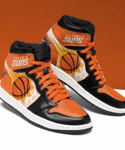 Phoenix Suns Orange Black Air Jordan 1 High Sneakers For Fans