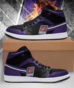 Phoenix Suns Purple Black Air Jordan 1 High Sneakers Best Gift For Fans 1