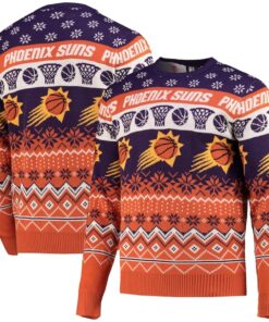 Phoenix Suns Purple Orange Ugly Christmas Sweater For Fans