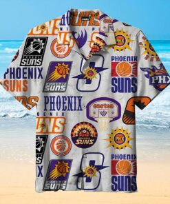 Phoenix Suns White Logo History Vintage Aloha Shirt Best Hawaiian Outfit For Nba Fans