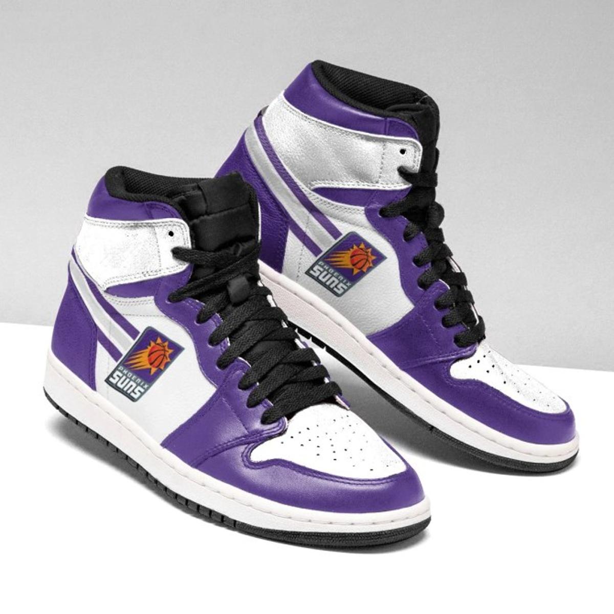 Phoenix Suns Purple Black Air Jordan 1 High Sneakers Best Gift For Fans