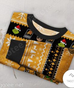 Phoenix Suns Yellow Black Baby Groot And Grinch Are Best Friends Funny Christmas Sweater