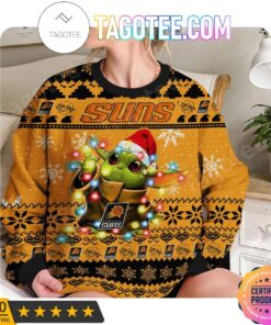 Phoenix Suns Yellow Black Best Ugly Christmas Sweater 3