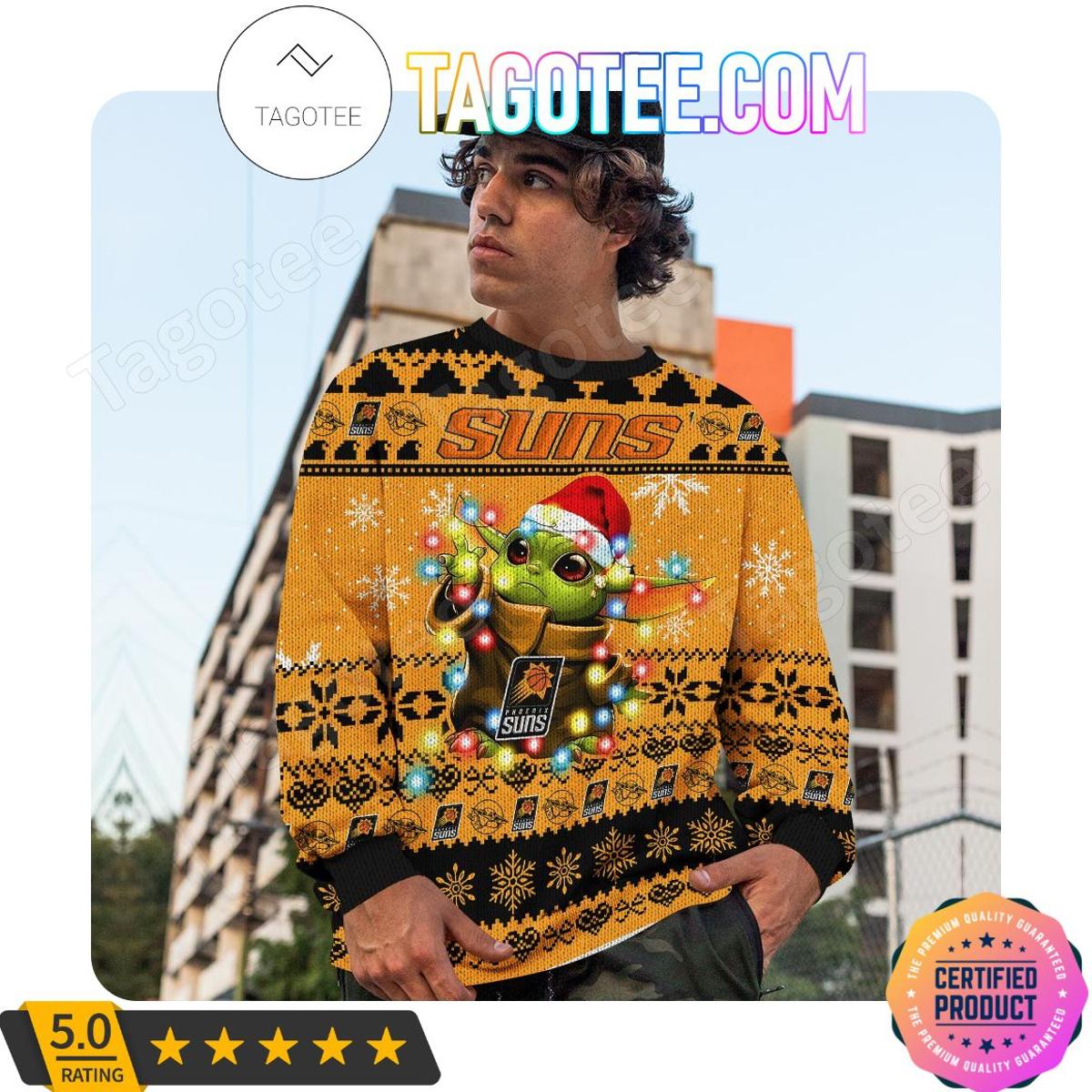 Phoenix Suns Yellow Black  Best Ugly Christmas Sweater