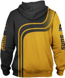 Phoenix Suns Yellow Black Curves Zip Hoodie Best Gift For Fans
