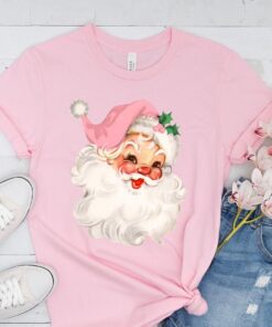 Pink Christmas Santa Claus T-shirt Best Carnival Holiday Shirt