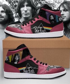 Pink Floyd Black Air Jordan 1 High Sneakers V4