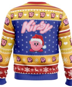 Pink Puff Christmas Kirby Ugly Christmas Sweater Best Gift For Nintendo Game Fans 4