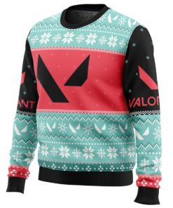 Play As One Valorant Logo Snowflake Patterns Ugly Christmas Sweater Best Gift For Fans