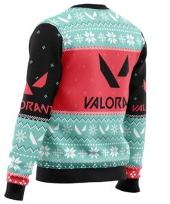 Play As One Valorant Logo Snowflake Patterns Ugly Christmas Sweater Best Gift For Fans 3