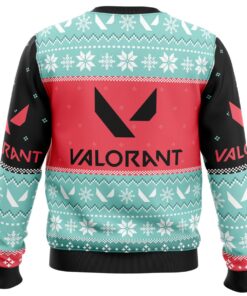 Play As One Valorant Logo Snowflake Patterns Ugly Christmas Sweater Best Gift For Fans 4