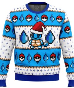 Pokemon Squirtle White Blue Ugly Christmas Sweater Best Xmas Gift Ideas For Fans 1
