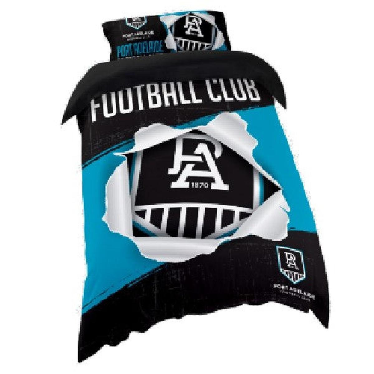 Port Adelaide Custom Name Black Doona Cover