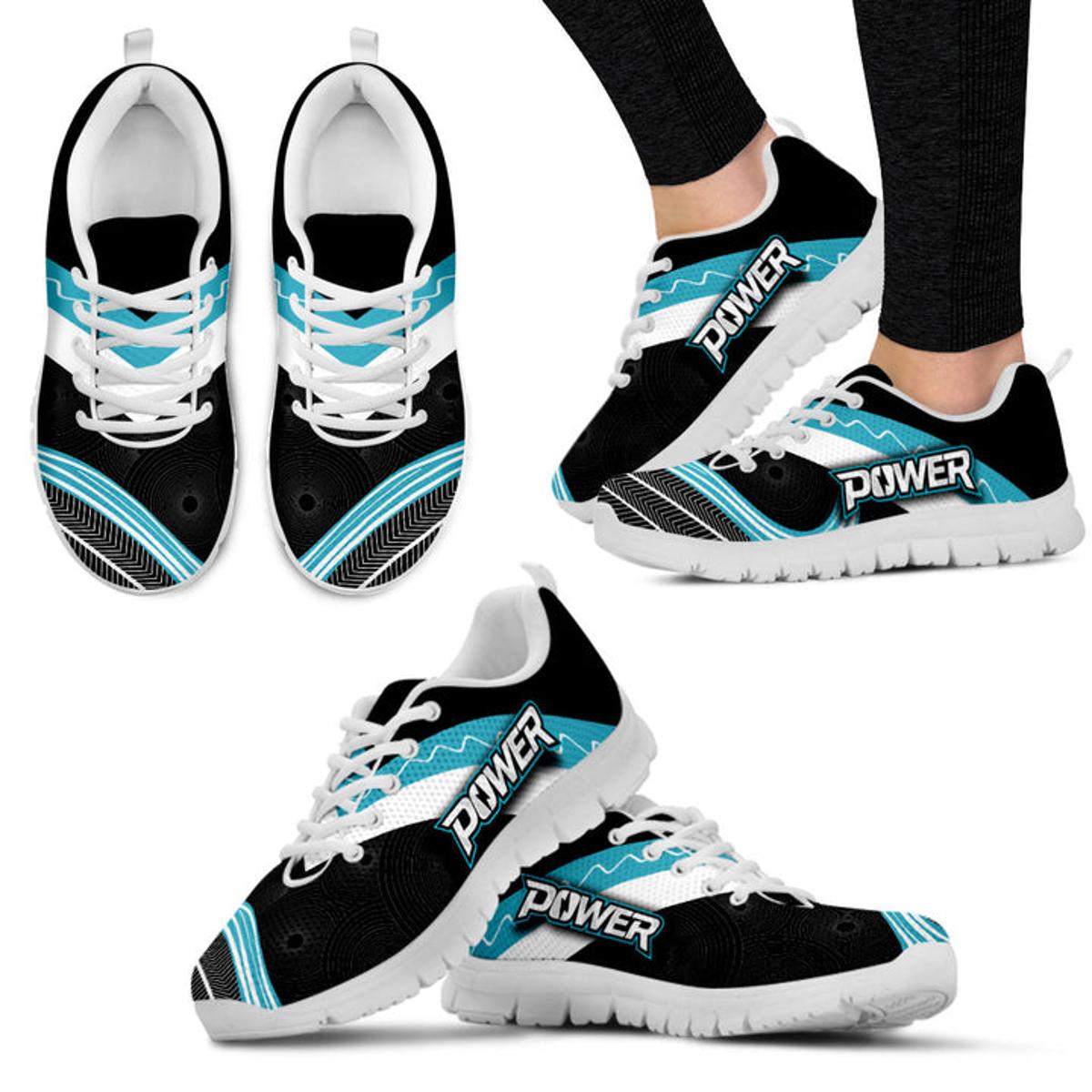 Port Adelaide Indigenous Black Teal Running Shoes For Fans