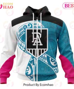 Port Adelaide Custom Name Number Fight Cancer Zip Hoodie Best Gift For Fans