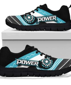 Port Adelaide Indigenous Black Teal Running Shoes For Fans