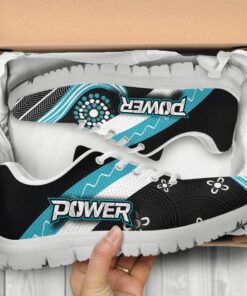 Port Adelaide Indigenous Black Teal Running Shoes For Fans 5