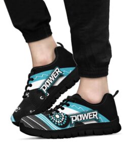 Port Adelaide Indigenous Black Teal Running Shoes For Fans 8