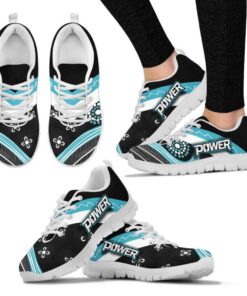 Port Adelaide Indigenous Black Teal Running Shoes For Fans 9