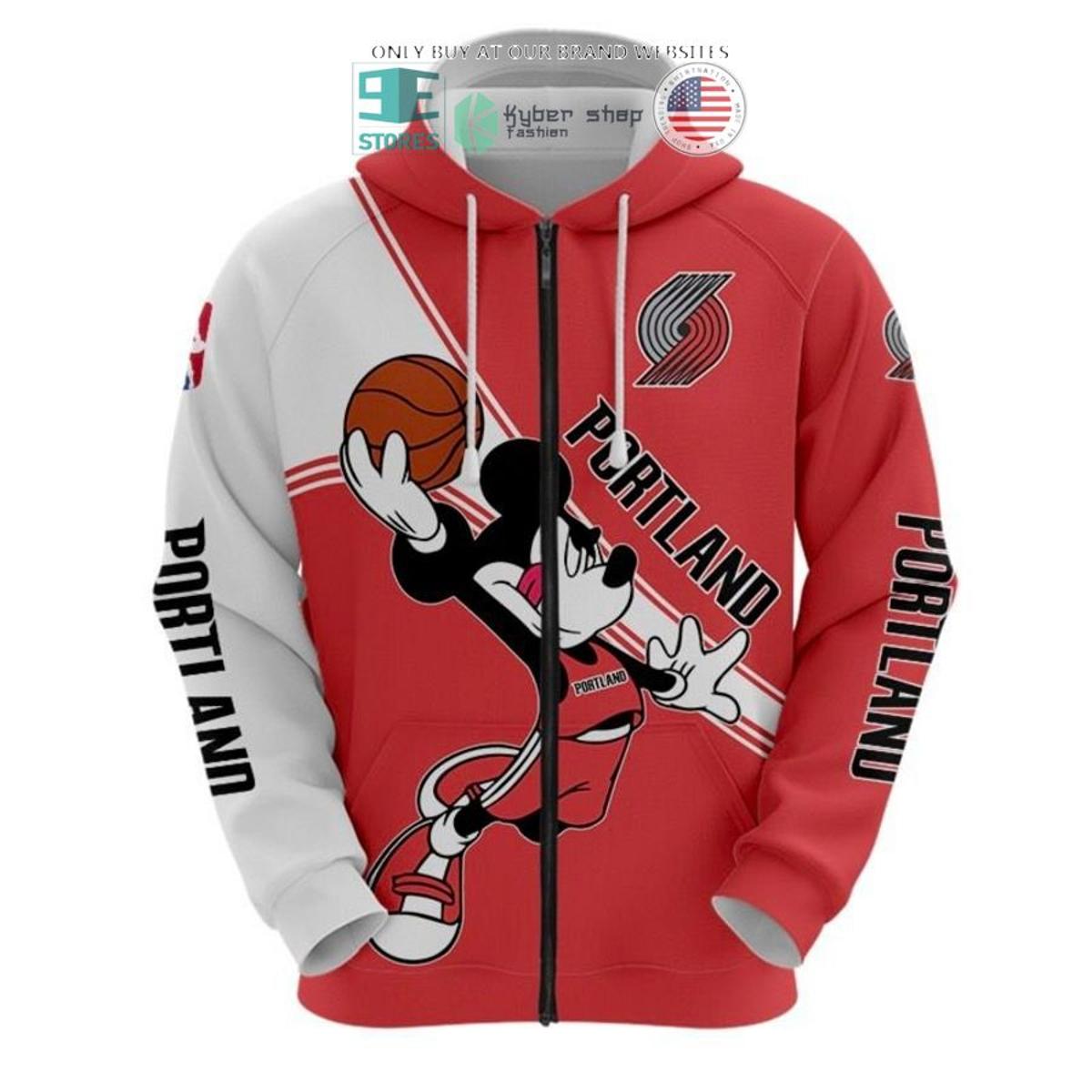 Portland Trail Blazers Custom Name Number Warrior Zip Hoodie