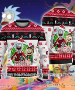 Portland Trail Blazers Rick And Morty Ugly Christmas Sweater Gift