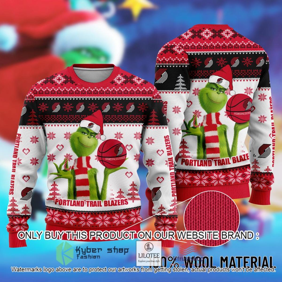 Portland Trail Blazers Baby Yoda Best Ugly Christmas Sweater