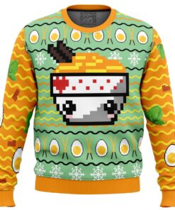 The Great Ramen Off Kanagawa Ramen Pixel Style Ugly Xmas Sweater Funny Gift For Fans