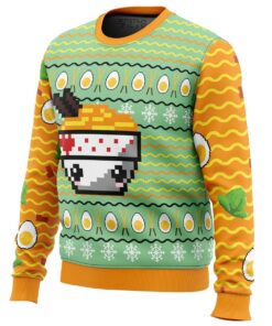 Ramen Bowl Pixel Art Style Plus Size Ugly Xmas Sweater Best Holiday Gift For Fans 2