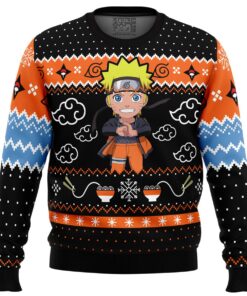 Ramen Uzumaki Naruto Chibi Style Ugly Christmas Sweater Gift For Manga Anime Fans