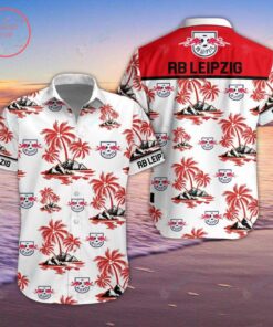 Rb Leipzig Summer Patterns White Red Vintage Hawaiian Shirt Outfit For Fans