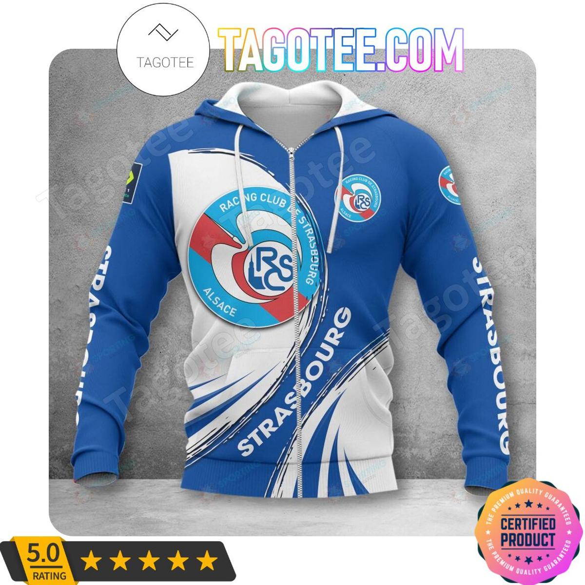 Rc Strasbourg Alsace Custom Name Mickey Zip Hoodie Gift For Fans