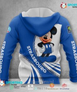 Rc Strasbourg Alsace Custom Name Mickey Zip Hoodie Gift For Fans