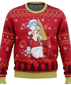 Re Zero Ram And Rem Christmas Mens Ugly Christmas Sweater