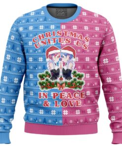 Re Zero Ram And Rem Christmas Mens Ugly Christmas Sweater