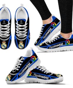 Real Madrid Black Blue Running Shoes Best Gift